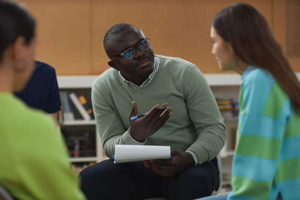 Mental health professionals in a counseling setting