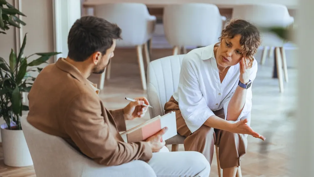 Mental health professionals in a counseling setting